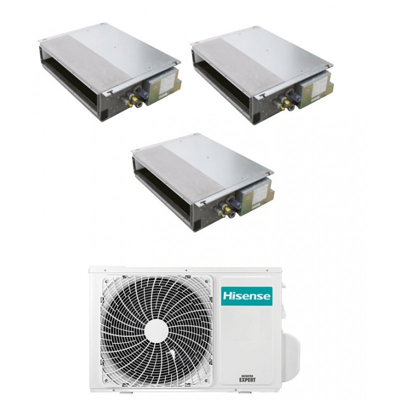 Condizionatore Hisense Canalizzato Trial Split 9000+9000+12000 Btu Inverter 3Amw62U4Rjc R-32 A++