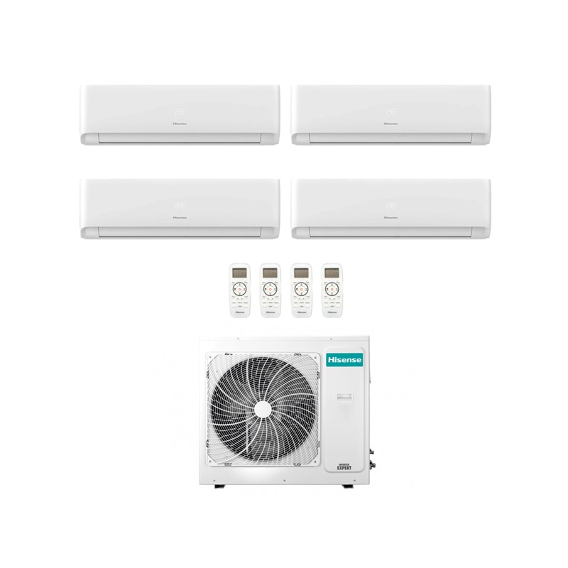 Condizionatore Hisense Quadri Split Ecosense 7000+9000+9000+12000 Btu Wifi Inverter 4Amw105U4Raa A++