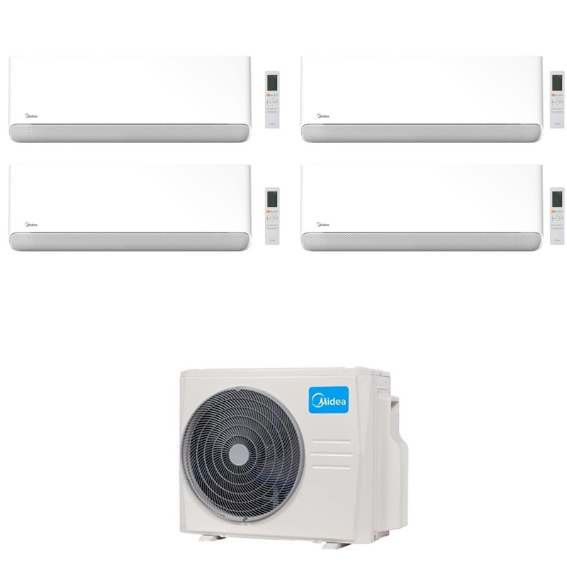 Condizionatore Midea Quadri Split Breezeless 9000+9000+9000+9000 Btu Wifi Inverter M4Oe-28Hfn8-Q A++