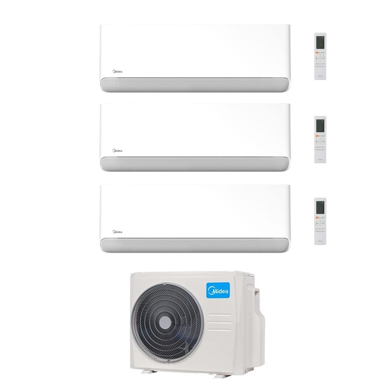 Condizionatore Midea Trial Split Breezeless 12000+12000+12000 Btu Wifi Inverter M3Oa-27Hfn8-Q A++