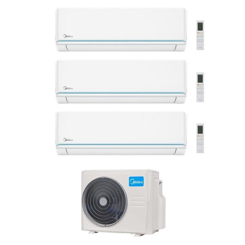 Condizionatore Midea Trial Split Evolution 7000+12000+12000 Btu Wifi Inverter M3Oa-27Hfn8-Q A++