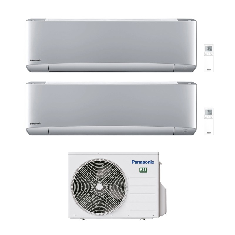 Condizionatore Panasonic Dual Split Etherea Silver12000+12000 Btu Wifi Inverter Cu-2Z50Tbe A+++