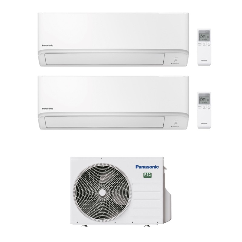 Condizionatore Panasonic Dual Split Tz Super Compatta 12000+15000 Btu Wifi Inverter Cu-2Z50Tbe A+++