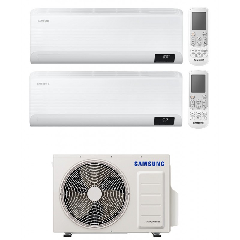 Condizionatore Samsung Cebu Dual Split 7000+18000 Btu Inverter Wifi R32 Aj068Txj3Kg A++