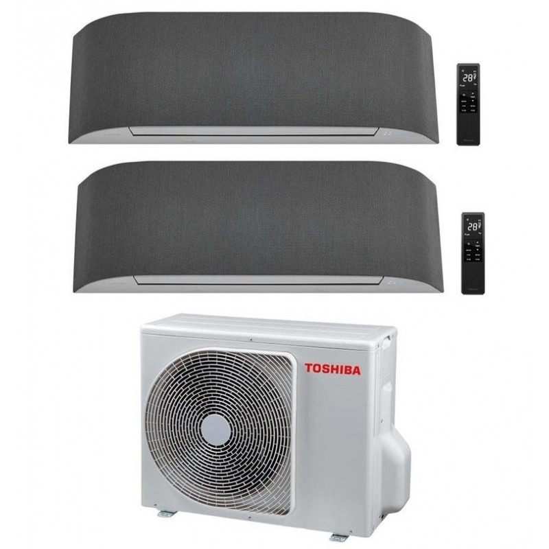 Toshiba Haori Wifi R32 Condizionatore Dual Split Inverter 12000+12000 Btu Ras-2M18U2Avg-E A++