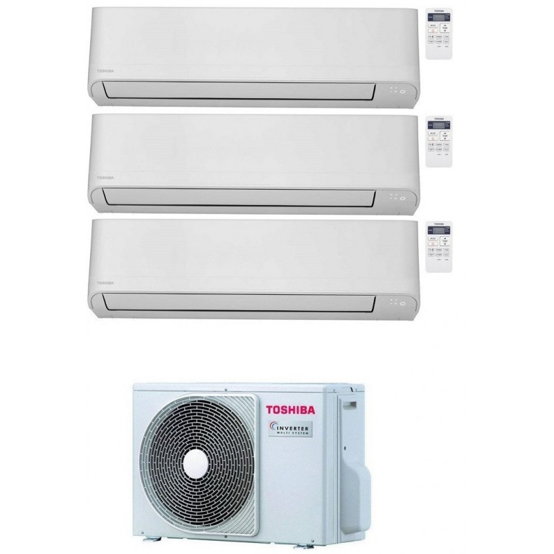 Toshiba New Seiya Condizionatore Trial Split 7000+7000+12000 Btu Inverter R32 Ras-3M18U2Avg-E A++