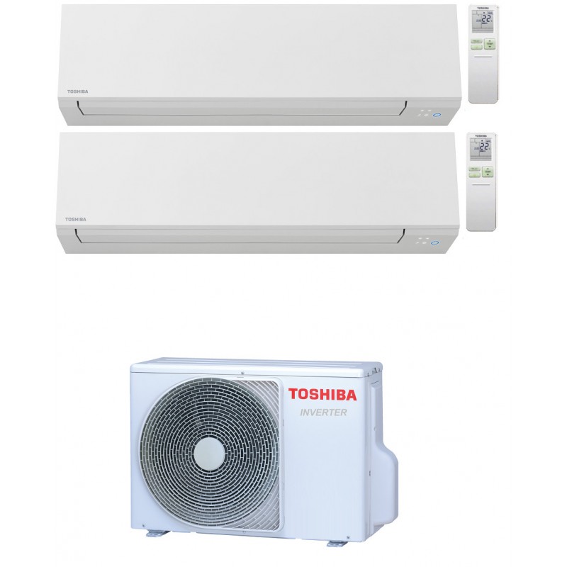 Toshiba Shorai Edge Wifi R32 Condizionatore Dual Split Inverter 9000+12000 9+12 Btu Ras-2M18U2Avg-E A++